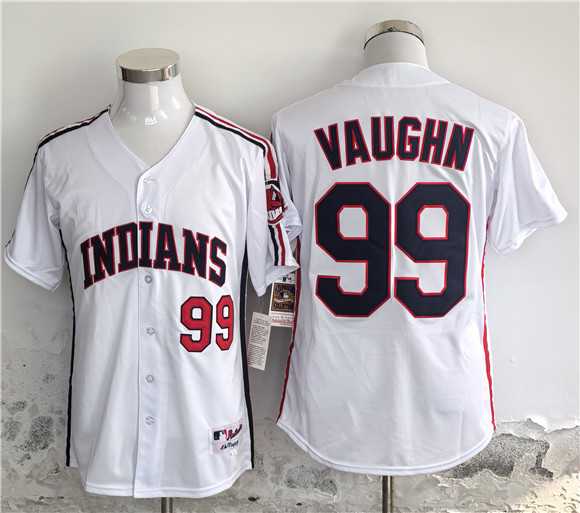 Men%27s Cleveland Guardians #99 Ricky Vaughn White Stitched Jersey->colorado rockies->MLB Jersey
